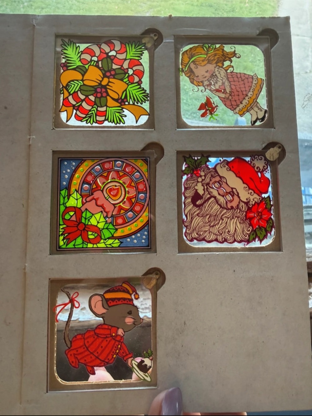 Vintage 1980 Current Inc Glass Christmas Ornaments Set of 5 Code 6737